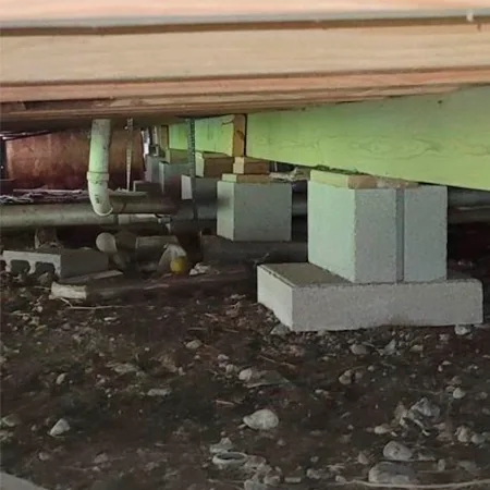 Foundation raising and leveling work by Star Pier in the Houston area